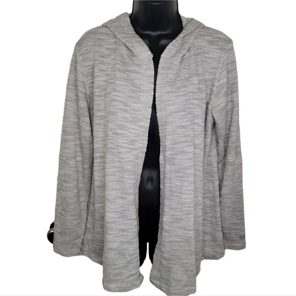Columbia marled open front hooded cardigan size Medium - Picture 1 of 7
